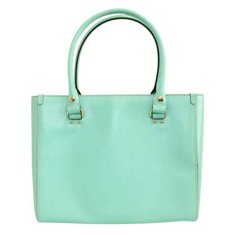Pre Owned Kate Spade Blue Leather Wellesley Quinn  Totes