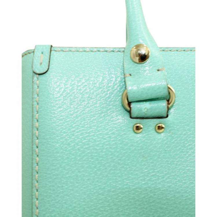 Pre Owned Kate Spade Blue Leather Wellesley Quinn  Totes