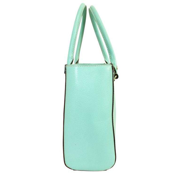 Pre Owned Kate Spade Blue Leather Wellesley Quinn  Totes