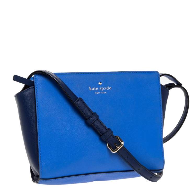 Pre Owned Kate Spade Blue Leather Cedar Street Crossbody Bag