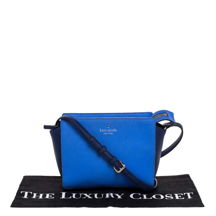 Pre Owned Kate Spade Blue Leather Cedar Street Crossbody Bag