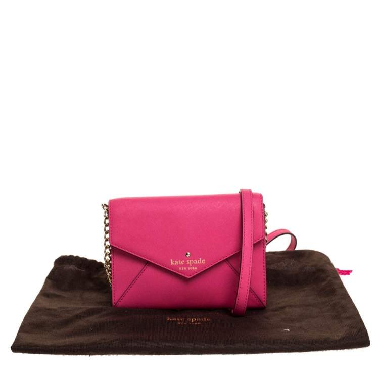 مملوكة مسبقًا Kate Spade Pink Leather Envelope Flap Shoulder Bag
