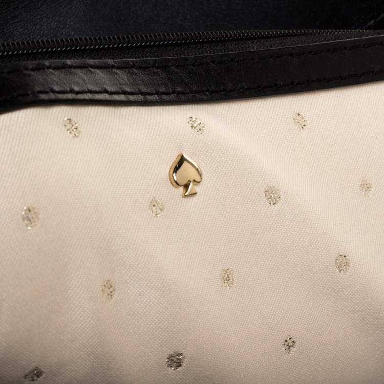 Pre Owned Kate Spade Black Leather Bow Tote