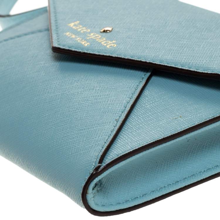 مملوكة مسبقًا Kate Spade Blue Leather Envelope Crossbody Bag