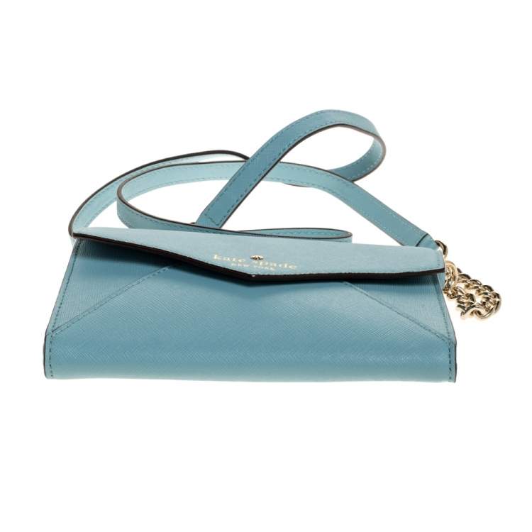 مملوكة مسبقًا Kate Spade Blue Leather Envelope Crossbody Bag