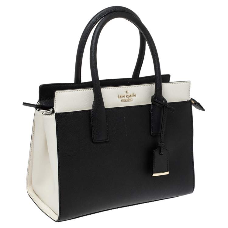 مملوكة مسبقًا Kate Spade Black/White Leather Cameron Street Candace Tote