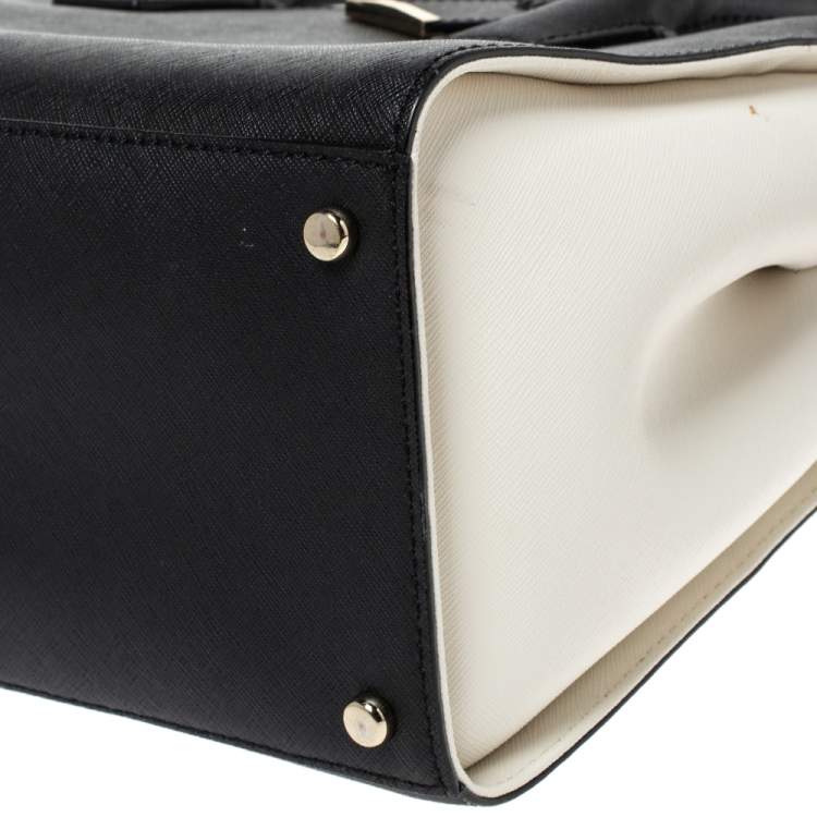 مملوكة مسبقًا Kate Spade Black/White Leather Cameron Street Candace Tote