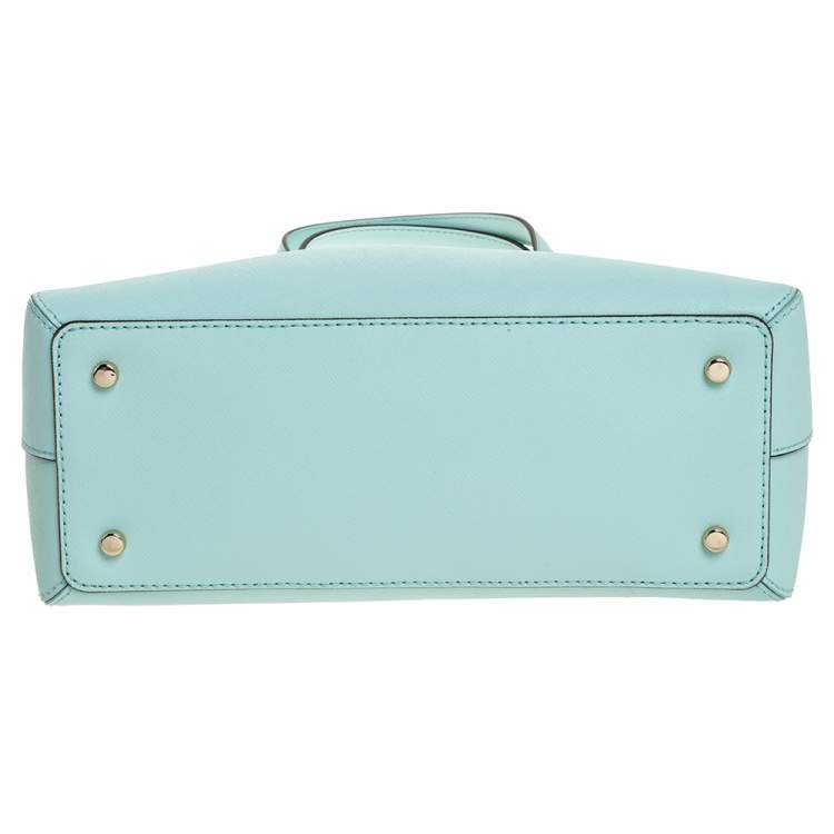Pre Owned Kate Spade Mint Green Leather Cedar Street Maise Satchel