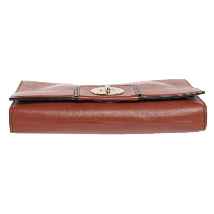 Pre Owned Kate Spade Brown Leather Flap Crossbody Bag