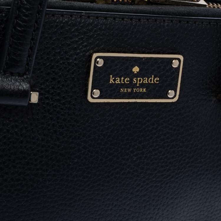 Pre Owned Kate Spade Black Leather and Nubuck Crossbody Bag