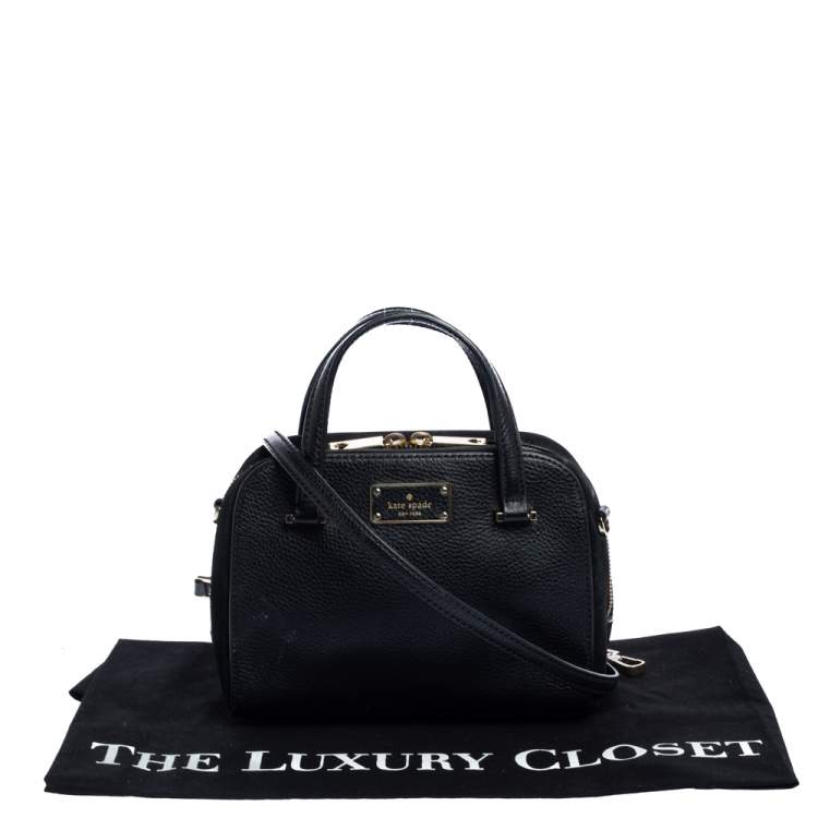 Pre Owned Kate Spade Black Leather and Nubuck Crossbody Bag