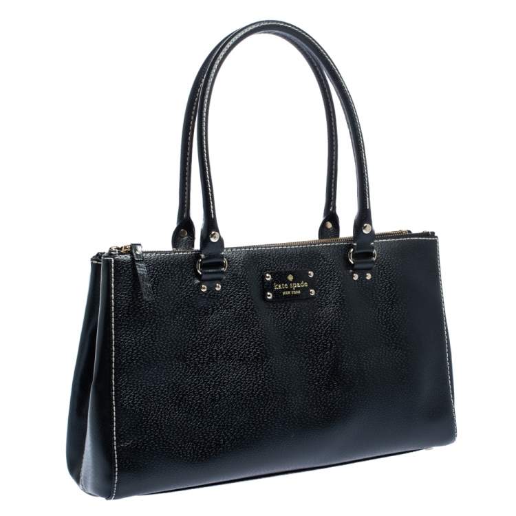 مملوكة مسبقًا Kate Spade Black Leather Double Zip Tote