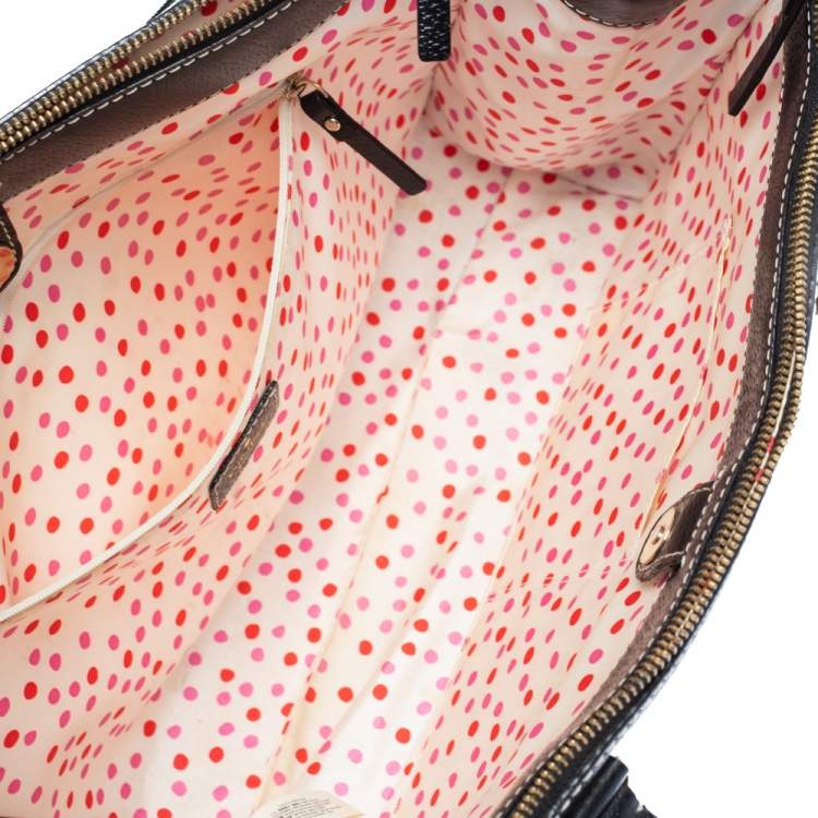 مملوكة مسبقًا Kate Spade Black Leather Double Zip Tote