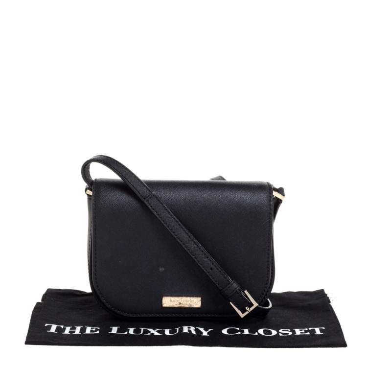 Pre Owned Kate Spade Black Leather Nadine Crossbody Bag