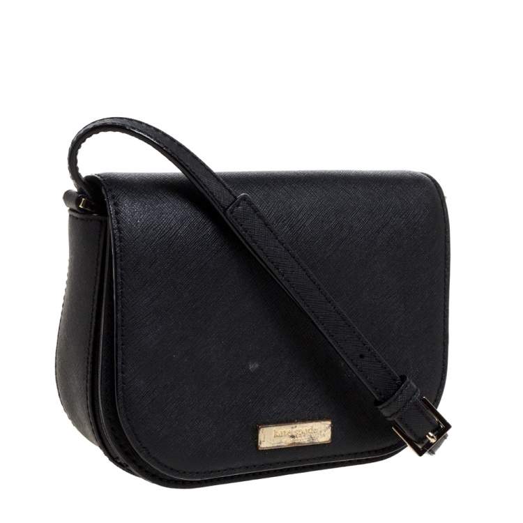 Pre Owned Kate Spade Black Leather Nadine Crossbody Bag