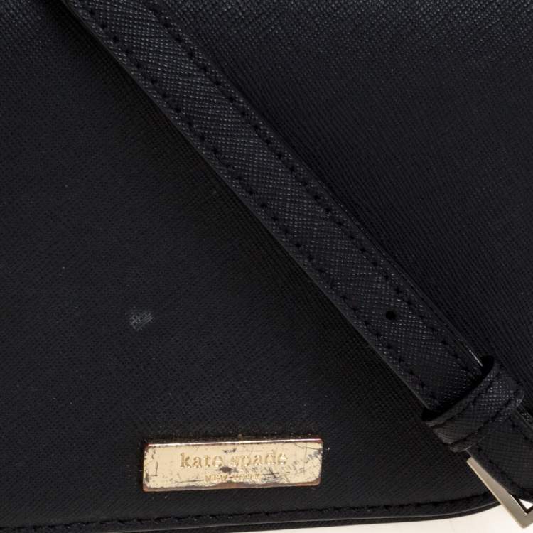 Pre Owned Kate Spade Black Leather Nadine Crossbody Bag