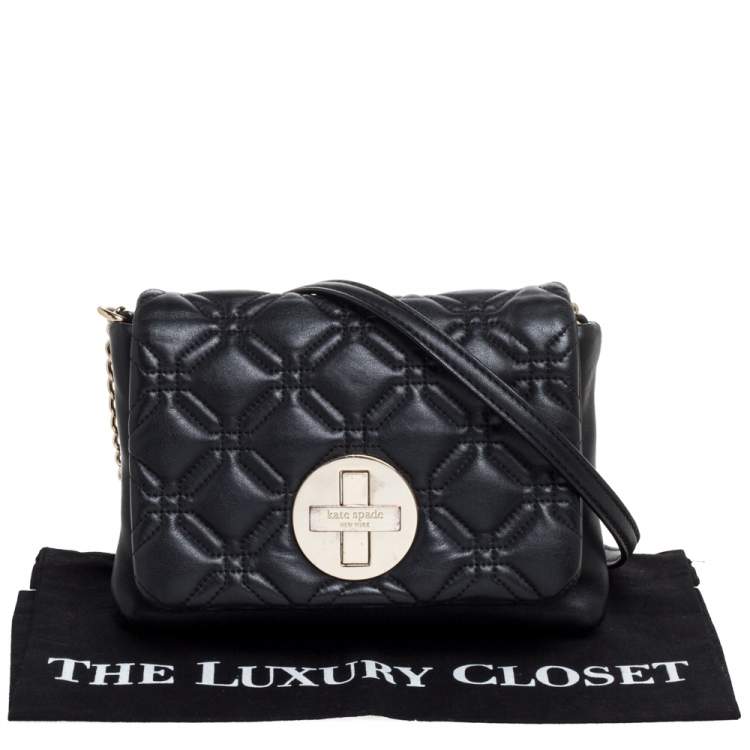 Pre Owned Kate Spade Black Leather Astor Court Naomi Crossbody Bag