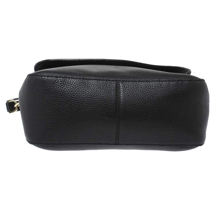 Pre Owned Kate Spade Black Leather Flap Shoulder Bag