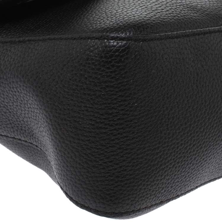 Pre Owned Kate Spade Black Leather Flap Shoulder Bag