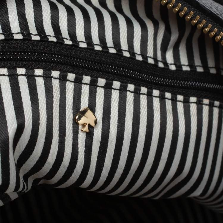 Pre Owned Kate Spade Black Leather Flap Shoulder Bag