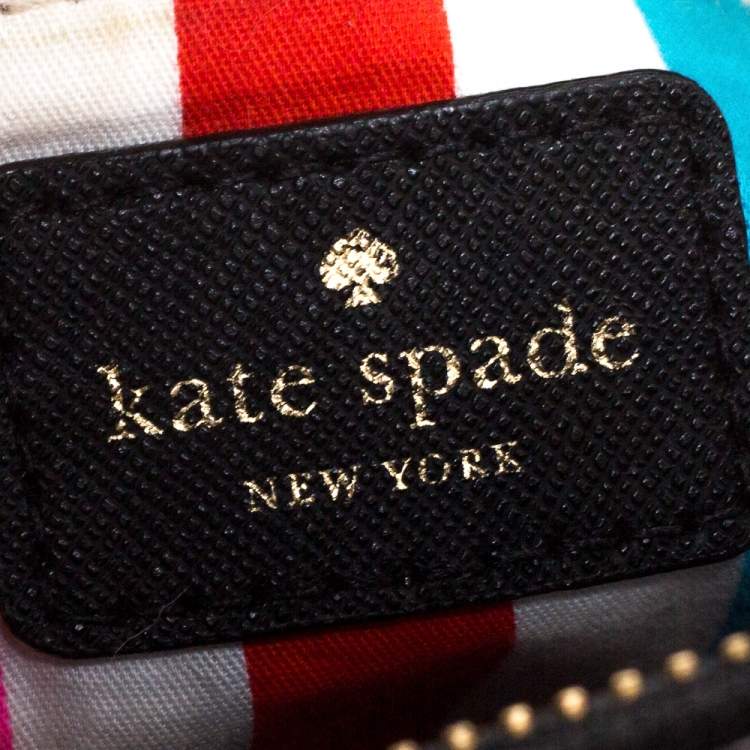 Pre Owned Kate Spade Black Leather Double Zip Tote