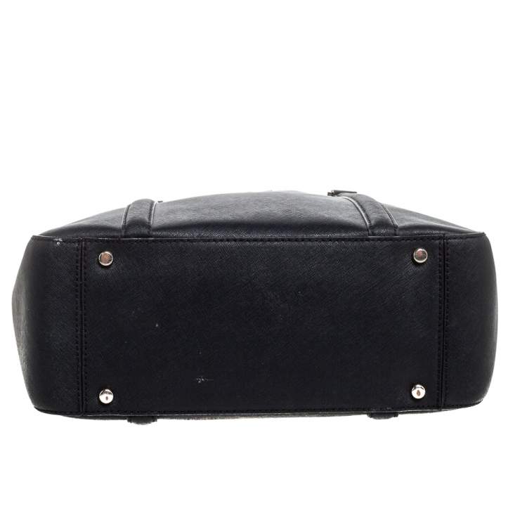 Pre Owned Kate Spade Black Leather Double Zip Tote