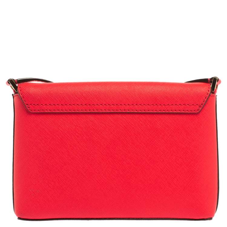 Pre Owned Kate Spade Magenta Leather Astor Court Flap Crossbody Bag