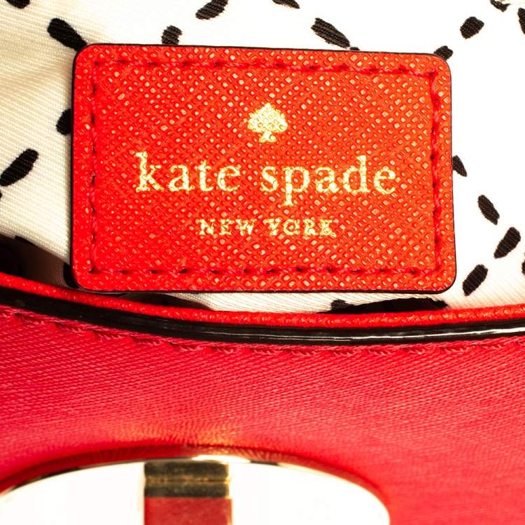 Pre Owned Kate Spade Magenta Leather Astor Court Flap Crossbody Bag