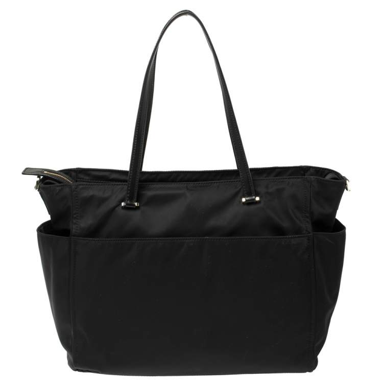 Pre Owned Kate Spade Black Nylon and Leather Dawn Baby Diaper Bag