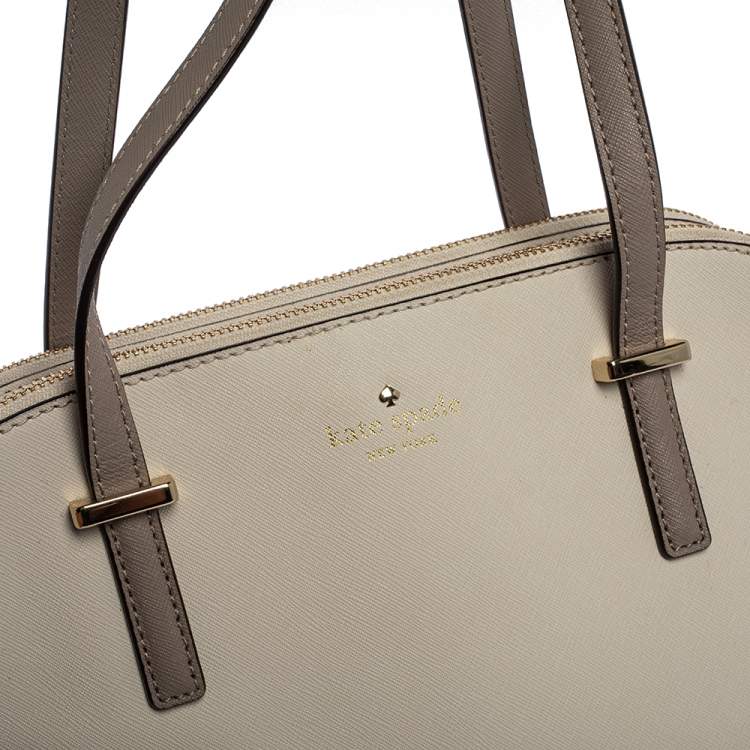 Pre Owned Kate Spade Beige Leather Cedar Street Maise Satchel