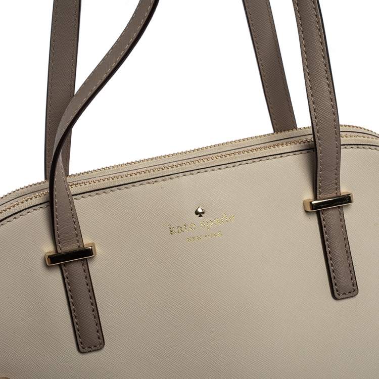 Pre Owned Kate Spade Beige Leather Cedar Street Maise Satchel