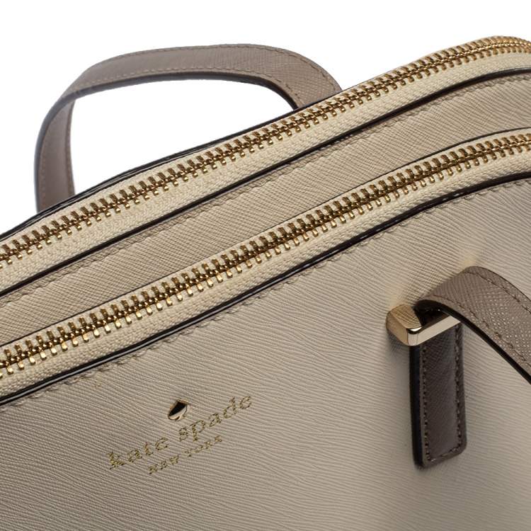 Pre Owned Kate Spade Beige Leather Cedar Street Maise Satchel