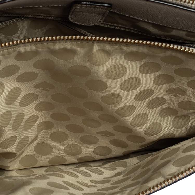 Pre Owned Kate Spade Beige Leather Cedar Street Maise Satchel