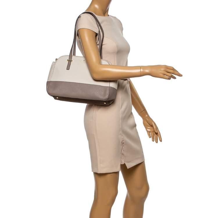 Pre Owned Kate Spade Beige Leather Cedar Street Maise Satchel