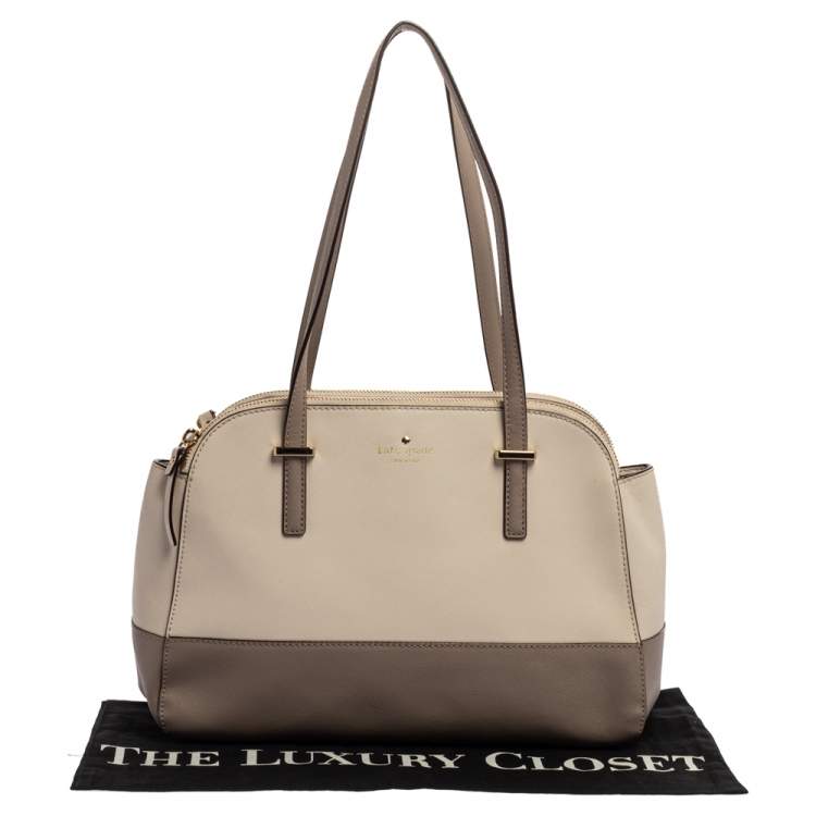 Pre Owned Kate Spade Beige Leather Cedar Street Maise Satchel