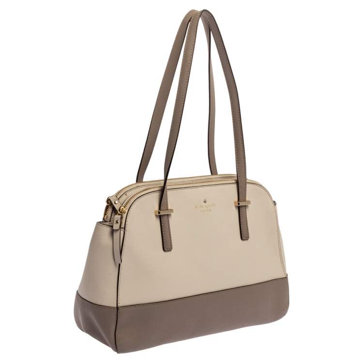 Pre Owned Kate Spade Beige Leather Cedar Street Maise Satchel