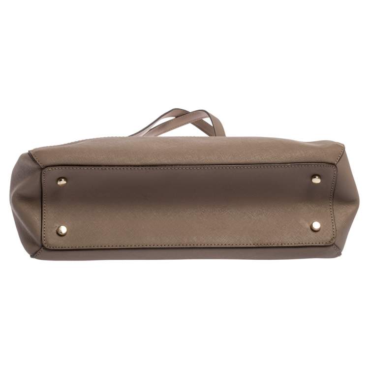 Pre Owned Kate Spade Beige Leather Cedar Street Maise Satchel