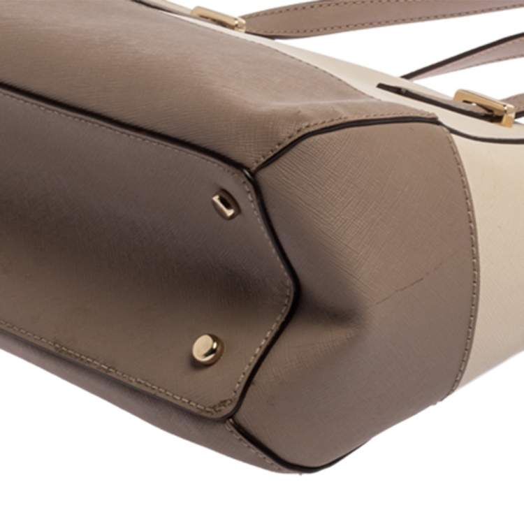 Pre Owned Kate Spade Beige Leather Cedar Street Maise Satchel