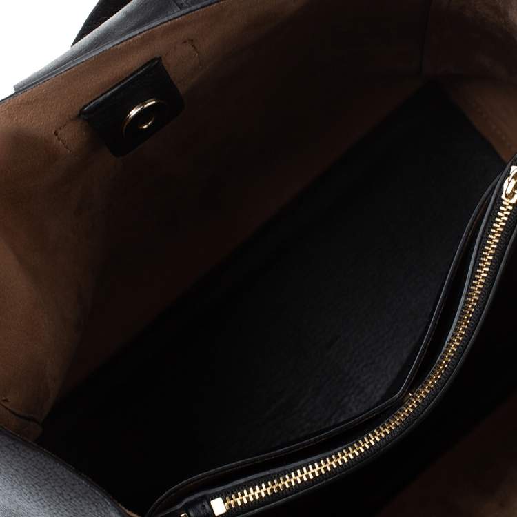Pre Owned Kate Spade Black Leather Bow Tote