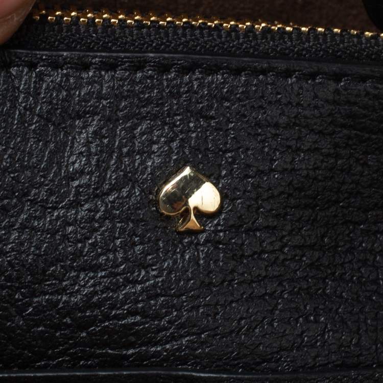 Pre Owned Kate Spade Black Leather Bow Tote