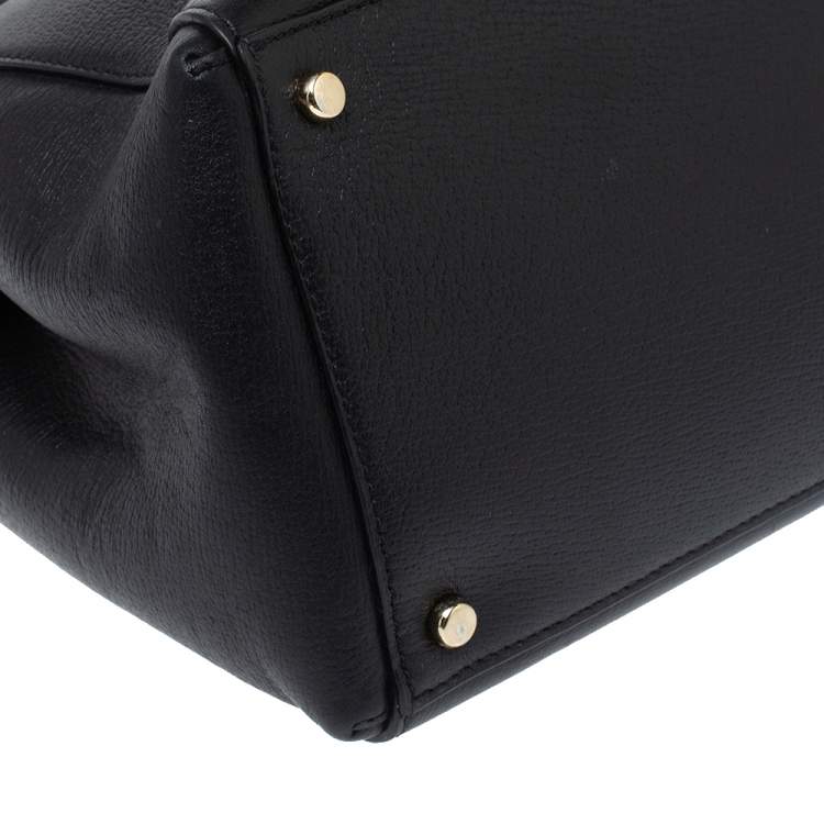 Pre Owned Kate Spade Black Leather Bow Tote