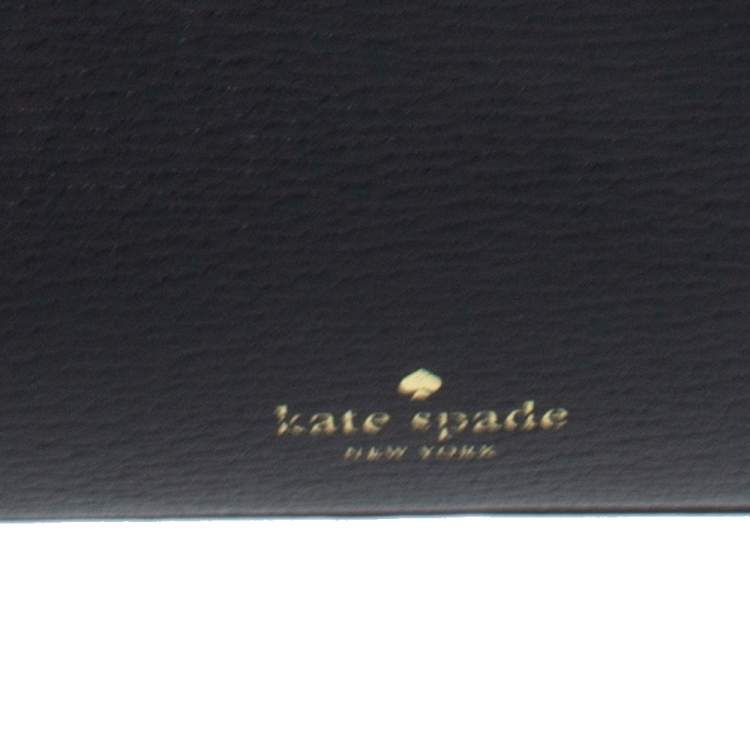Pre Owned Kate Spade Black Leather Bow Tote