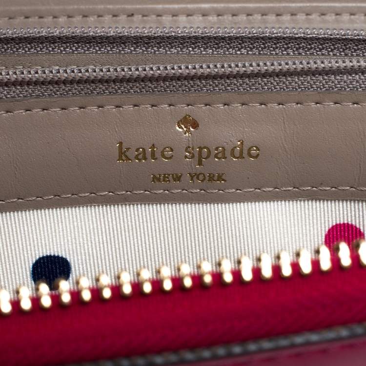 مملوكة مسبقًا Kate Spade Pink Leather Lacey Zip Around  Wallet