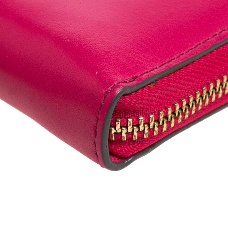 مملوكة مسبقًا Kate Spade Pink Leather Lacey Zip Around  Wallet