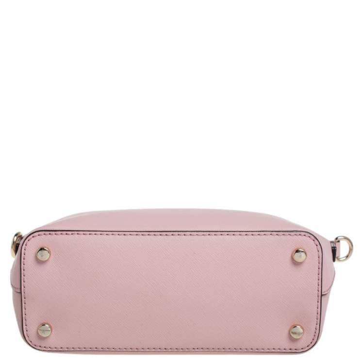 Pre Owned Kate Spade Blush Pink Leather Top Zip Tote