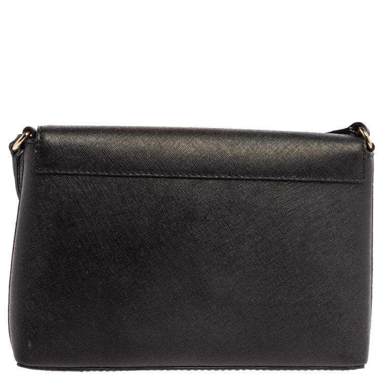 Pre Owned Kate Spade Black Leather Cedar Street Monday Crossbody Bag