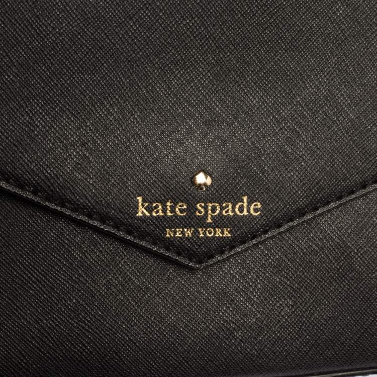 Pre Owned Kate Spade Black Leather Cedar Street Monday Crossbody Bag