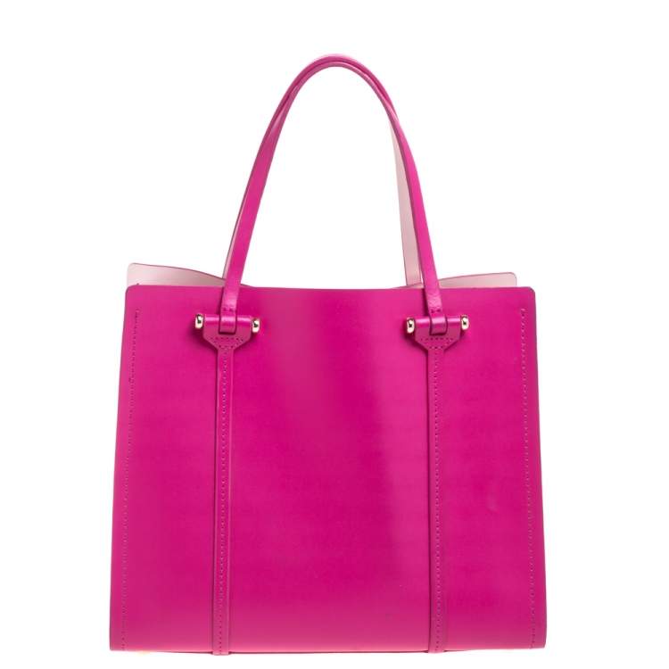 Pre Owned Kate Spade Pink Leather Open Tote