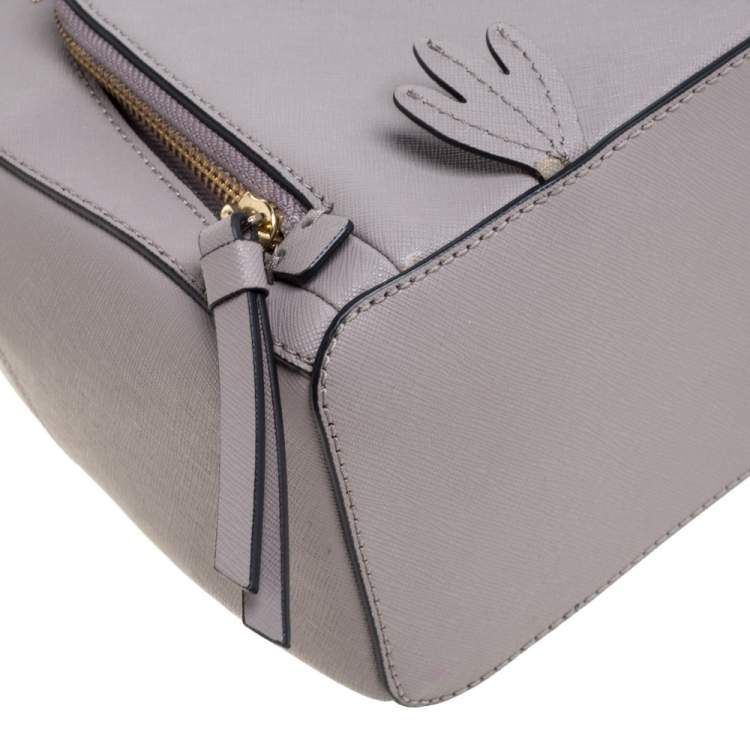 Pre Owned Kate Spade Taupe Leather Owl Backpack