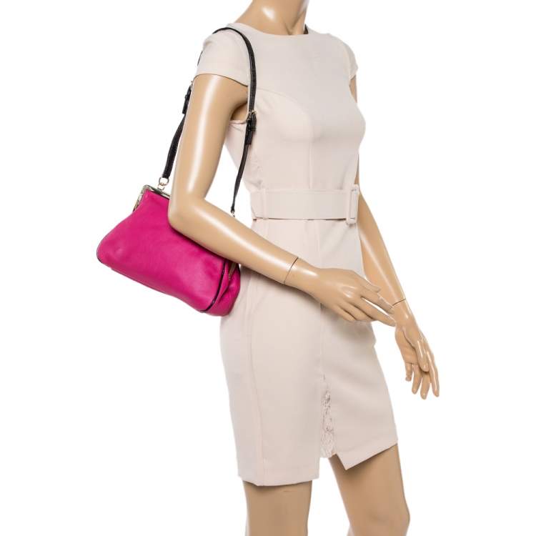 Pre Owned Kate Spade Pink Leather Parker Place Claribel Shoulder Bag